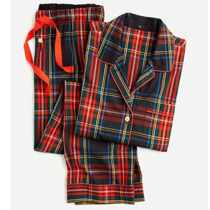 EUC J.Crew Vintage pajama set in Stewart (Classic) tartan Plaid Women’s Medium